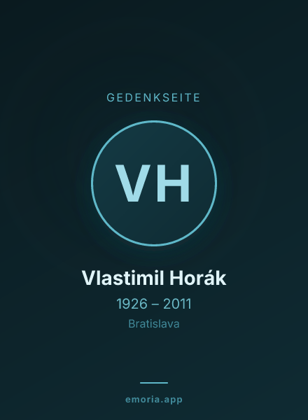 Gedenkportrait von Vlastimil Horák