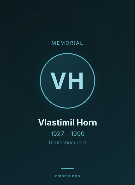 Memorial portrait of Vlastimil Horn