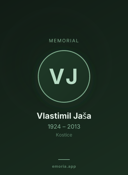 Memorial portrait of Vlastimil Jaša