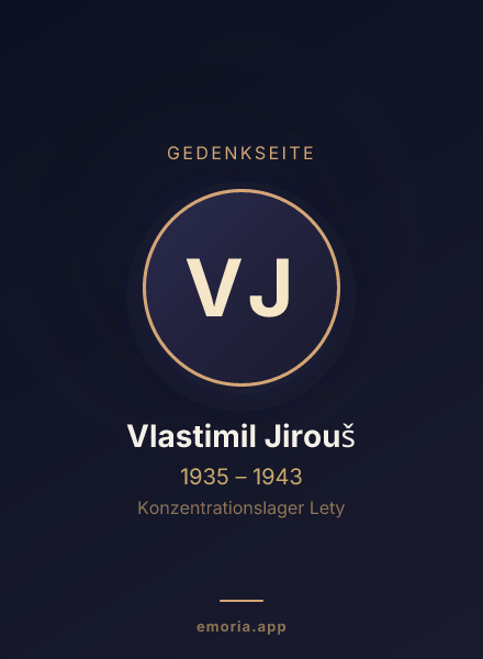 Gedenkportrait von Vlastimil Jirouš