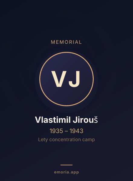 Memorial portrait of Vlastimil Jirouš