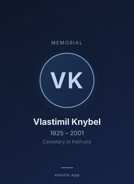 Memorial portrait of Vlastimil Knybel