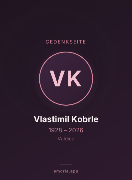 Gedenkportrait von Vlastimil Kobrle
