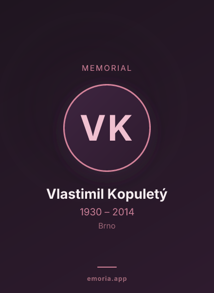 Memorial portrait of Vlastimil Kopuletý