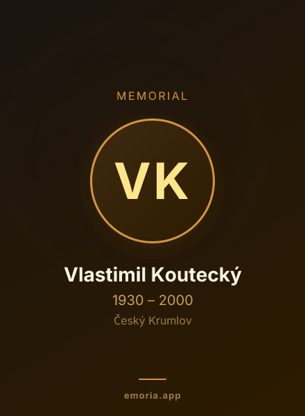 Memorial portrait of Vlastimil Koutecký