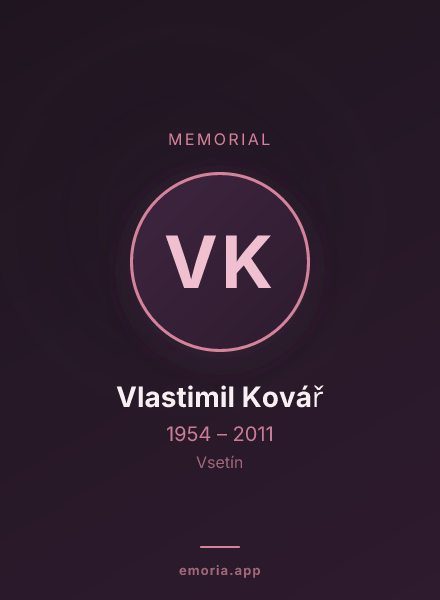Memorial portrait of Vlastimil Kovář