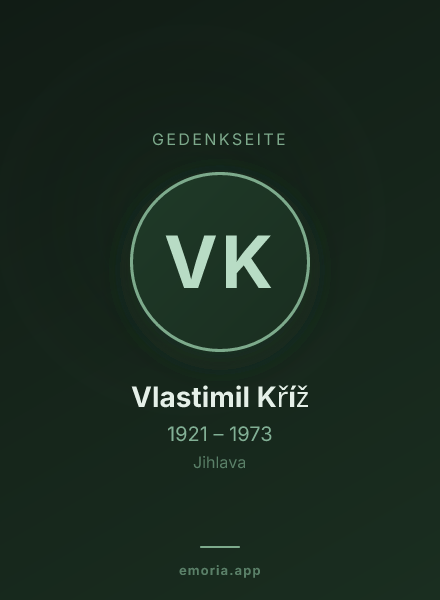 Gedenkportrait von Vlastimil Kříž