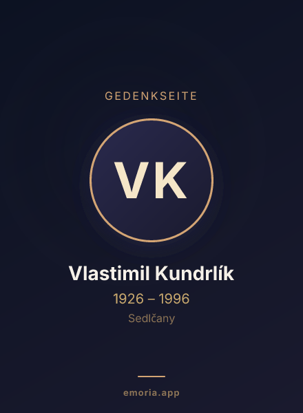 Gedenkportrait von Vlastimil Kundrlík