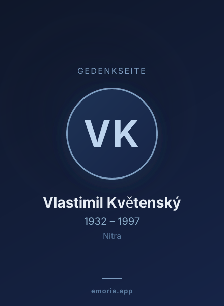 Gedenkportrait von Vlastimil Květenský
