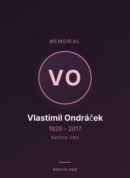Memorial portrait of Vlastimil Ondráček