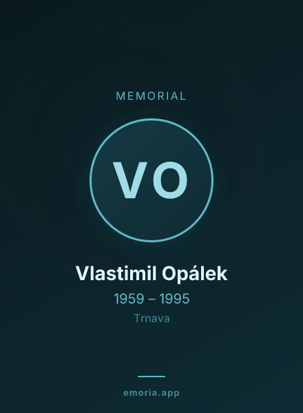 Memorial portrait of Vlastimil Opálek