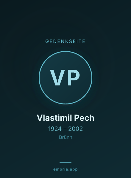 Gedenkportrait von Vlastimil Pech