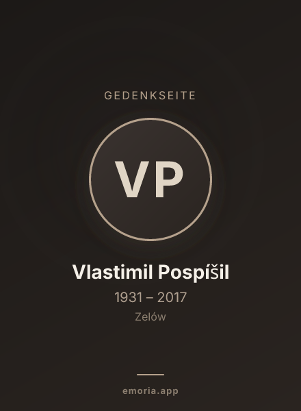 Gedenkportrait von Vlastimil Pospíšil