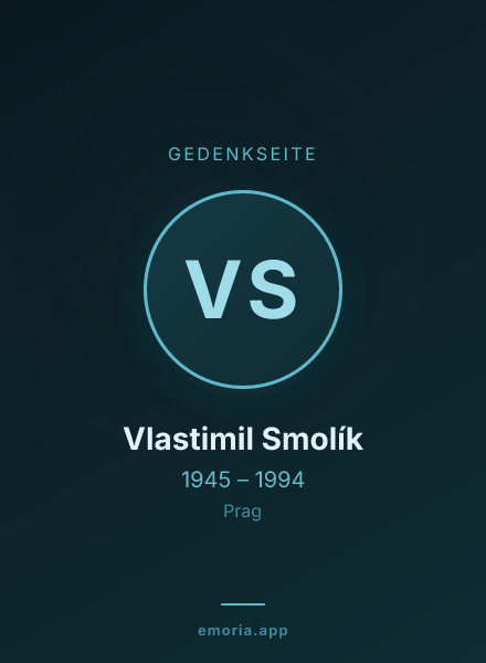 Gedenkportrait von Vlastimil Smolík
