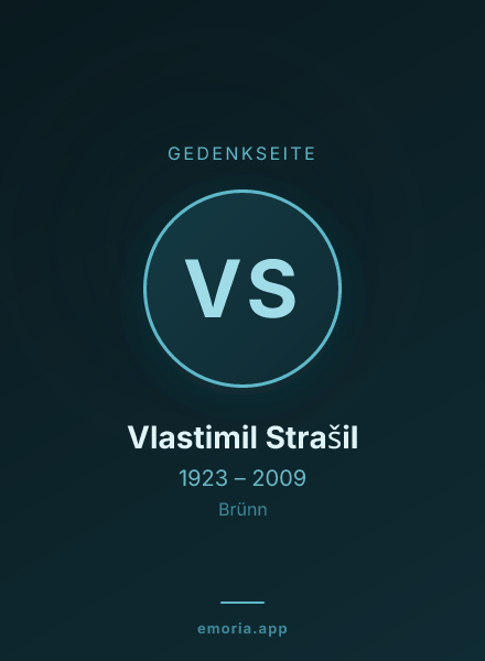 Gedenkportrait von Vlastimil Strašil