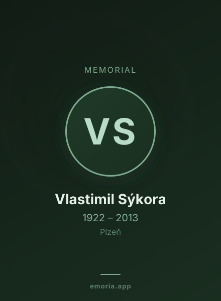 Memorial portrait of Vlastimil Sýkora