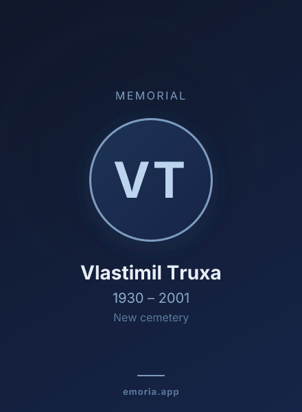 Memorial portrait of Vlastimil Truxa