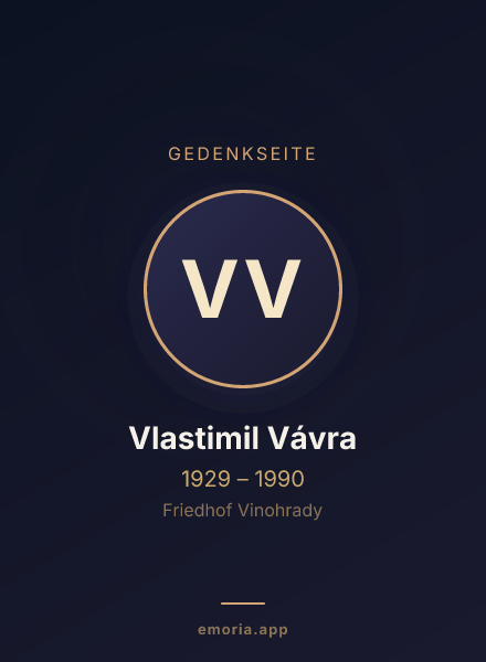 Gedenkportrait von Vlastimil Vávra