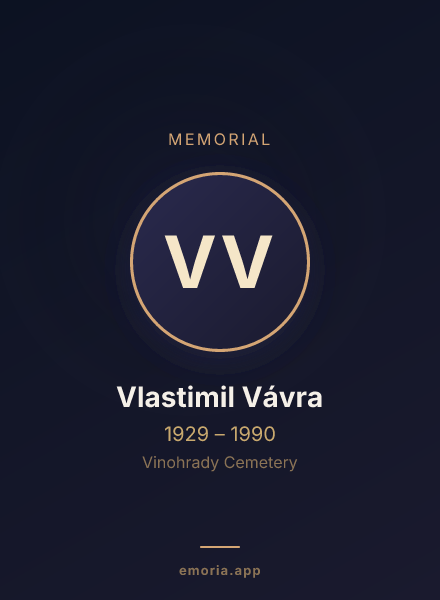 Memorial portrait of Vlastimil Vávra