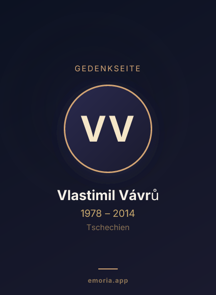 Gedenkportrait von Vlastimil Vávrů