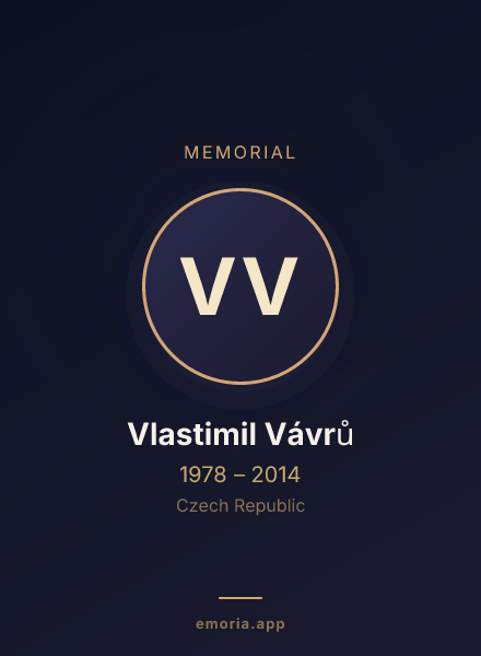 Memorial portrait of Vlastimil Vávrů
