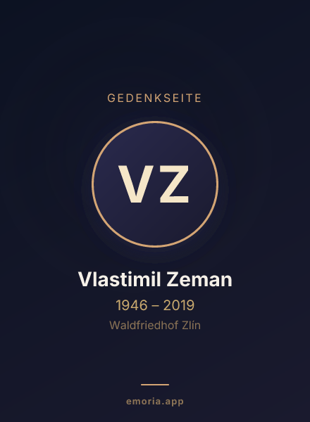 Gedenkportrait von Vlastimil Zeman