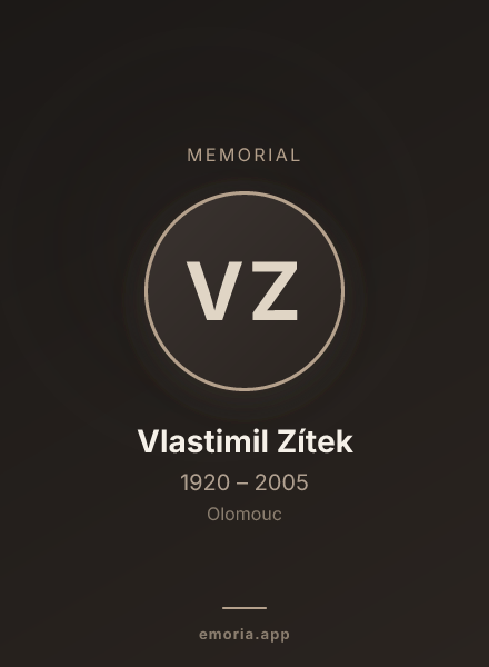 Memorial portrait of Vlastimil Zítek