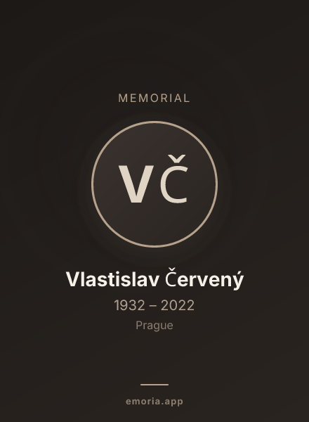 Memorial portrait of Vlastislav Červený