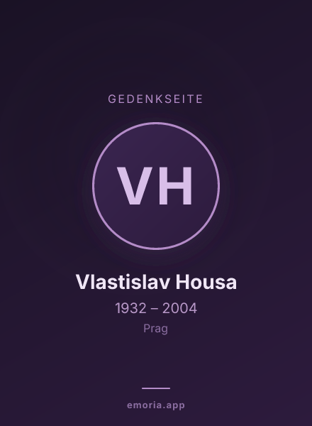 Gedenkportrait von Vlastislav Housa