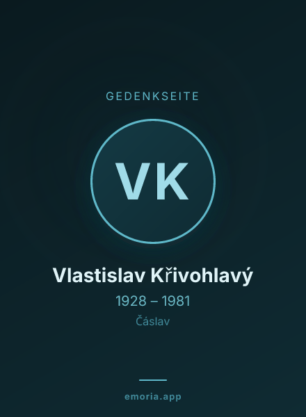 Gedenkportrait von Vlastislav Křivohlavý