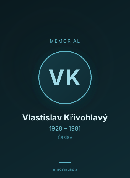 Memorial portrait of Vlastislav Křivohlavý