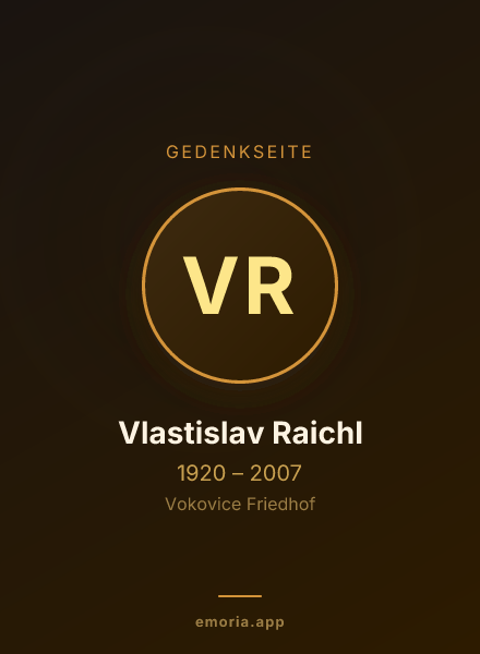 Gedenkportrait von Vlastislav Raichl
