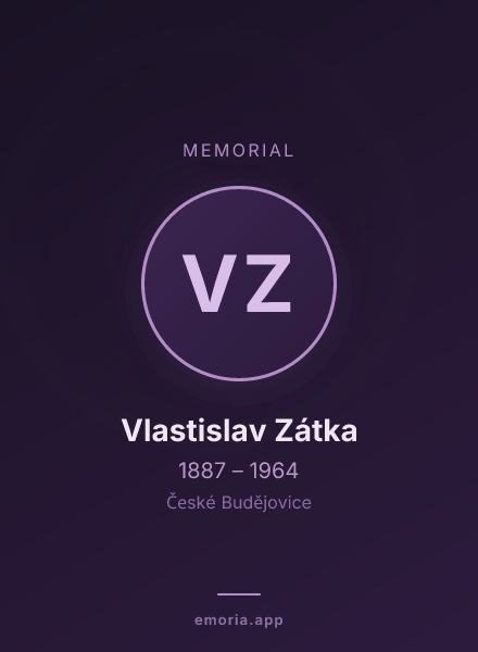 Memorial portrait of Vlastislav Zátka