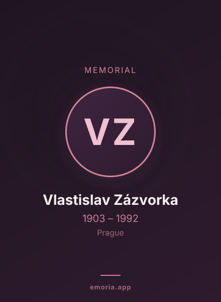 Memorial portrait of Vlastislav Zázvorka