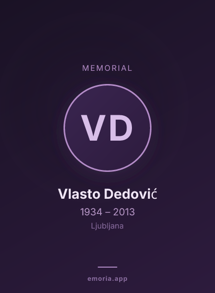 Memorial portrait of Vlasto Dedović