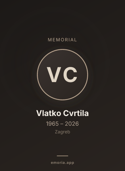 Memorial portrait of Vlatko Cvrtila