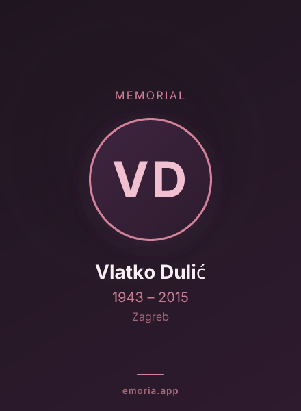 Memorial portrait of Vlatko Dulić