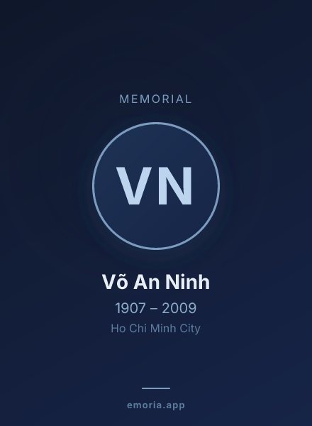 Memorial portrait of Võ An Ninh