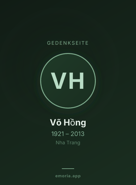 Gedenkportrait von Võ Hồng