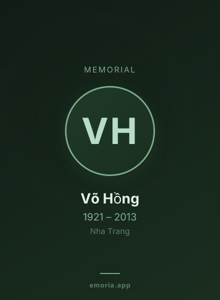 Memorial portrait of Võ Hồng