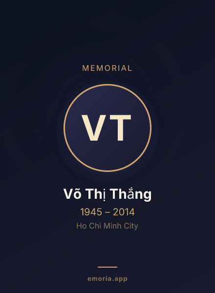 Memorial portrait of Võ Thị Thắng