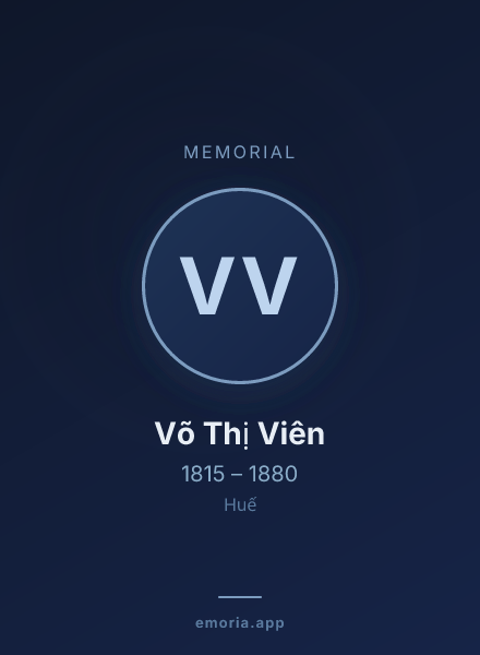 Memorial portrait of Võ Thị Viên