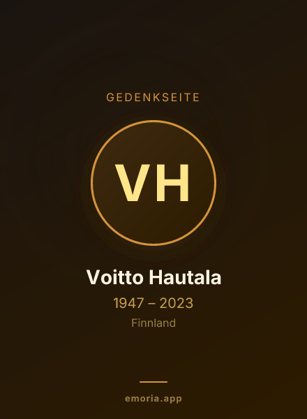 Gedenkportrait von Voitto Hautala