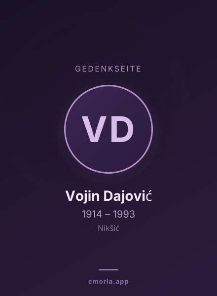 Gedenkportrait von Vojin Dajović