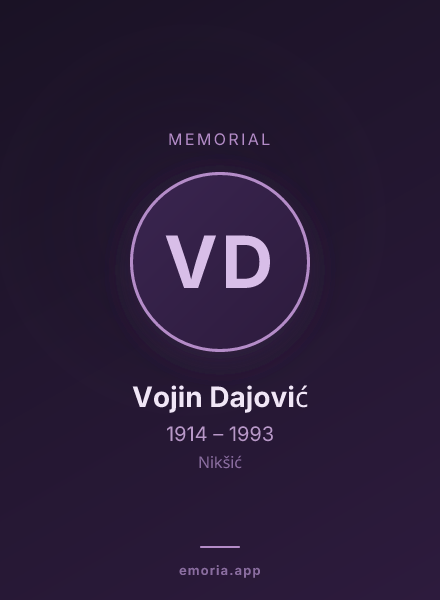 Memorial portrait of Vojin Dajović