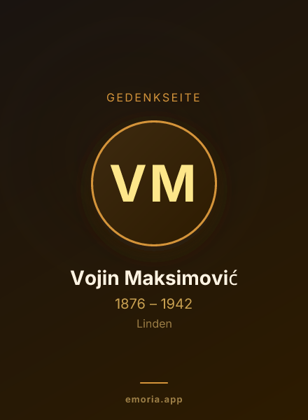 Gedenkportrait von Vojin Maksimović