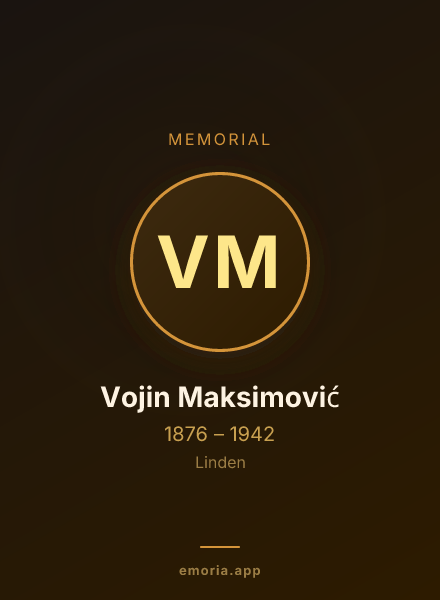 Memorial portrait of Vojin Maksimović