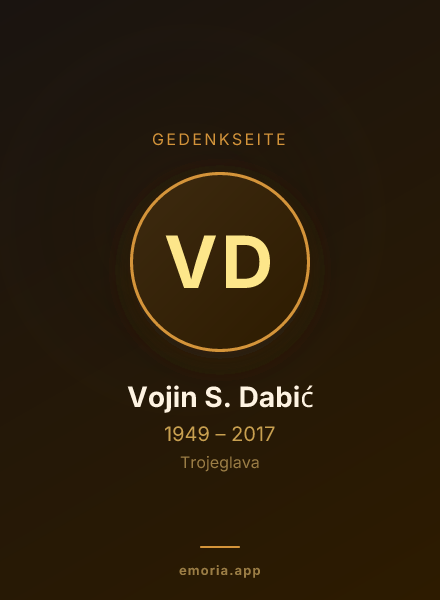 Gedenkportrait von Vojin S. Dabić