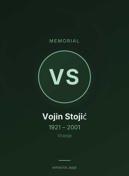 Memorial portrait of Vojin Stojić