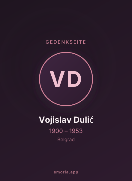 Gedenkportrait von Vojislav Dulić